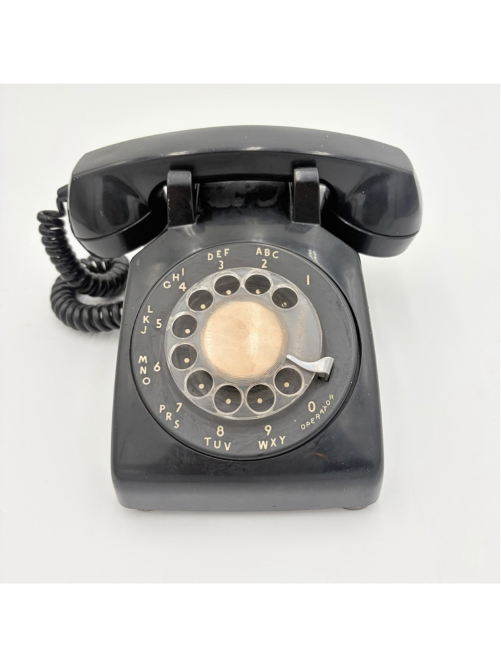 Vintage Western Electric Black Rotary Dial Desk Telephone 500 As Is Bell System